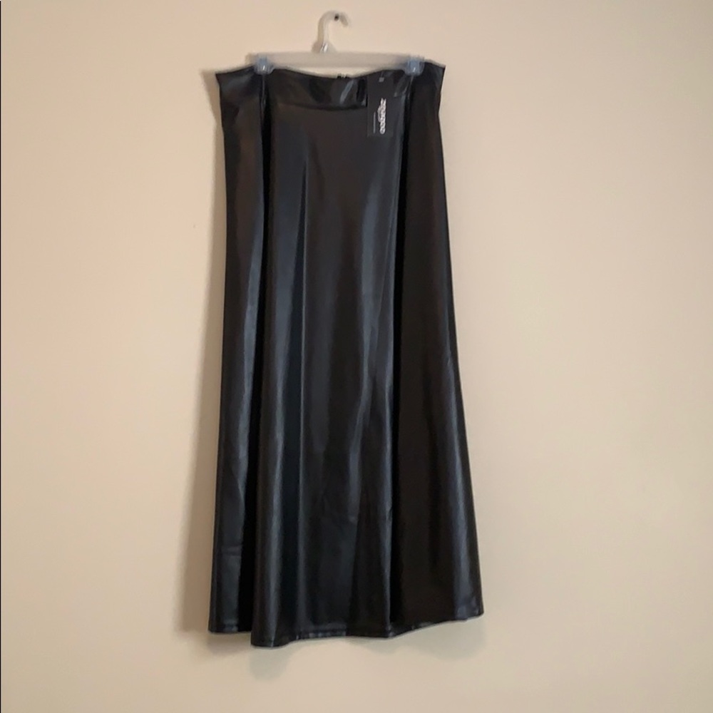 Faux leather skirt